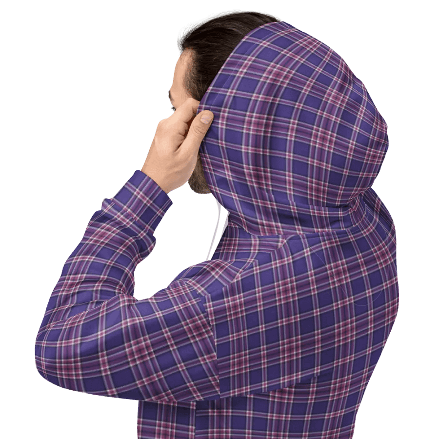 Purple Orchid and Violet Plaid Hoodie product image (8)