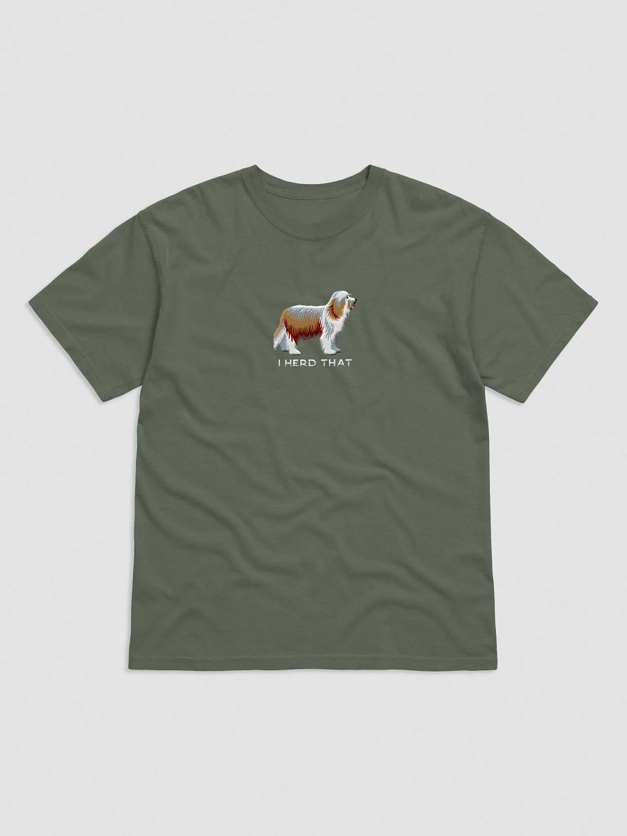 I Herd That T-Shirt(Embroidered) of a Bearded Collie(Tan) product image (9)