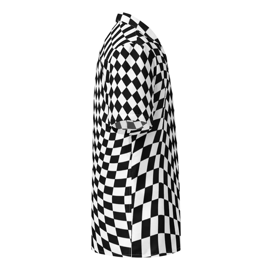 Vintage Retro Distorted Checkerboard Unisex Hawaiian Shirt product image (10)