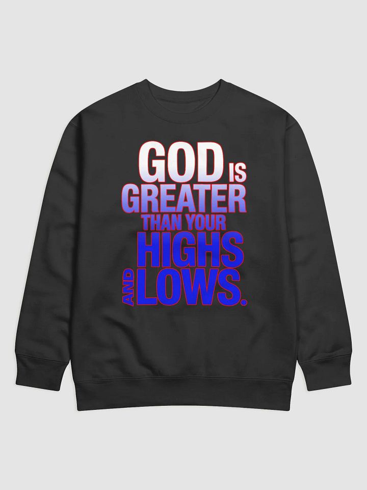 God is Greater | Gradient Christian Sweatshirt product image (7)