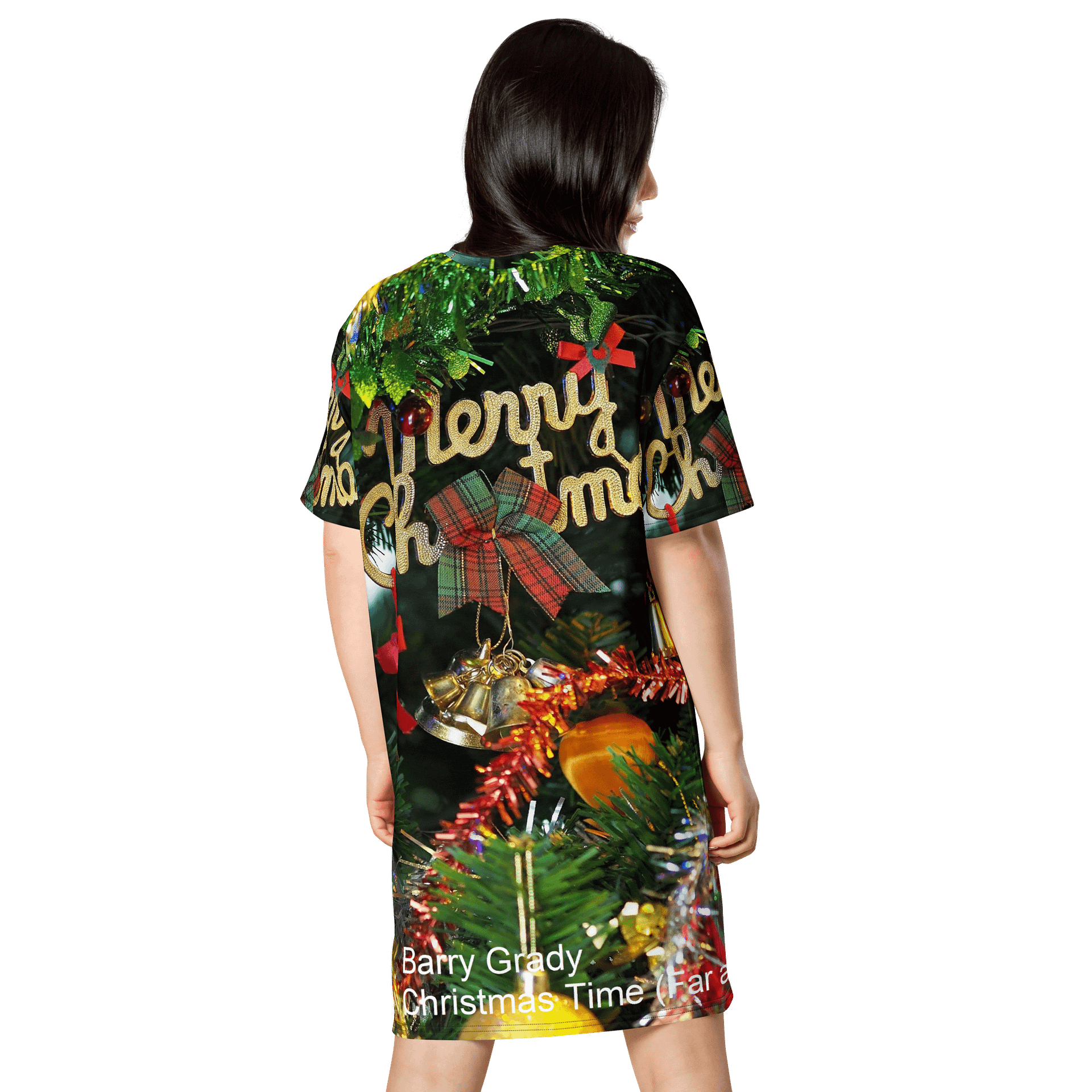 'Christmas Time (Far and Near)' All-Over T-Shirt Dress product image (2)