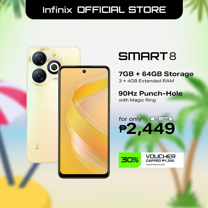 Infinix Smart 8 Up to 7GB Ram 1 Year Warranty product image (1)