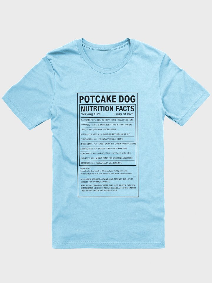 Potcake Nutrition Facts Lable Tee product image (8)
