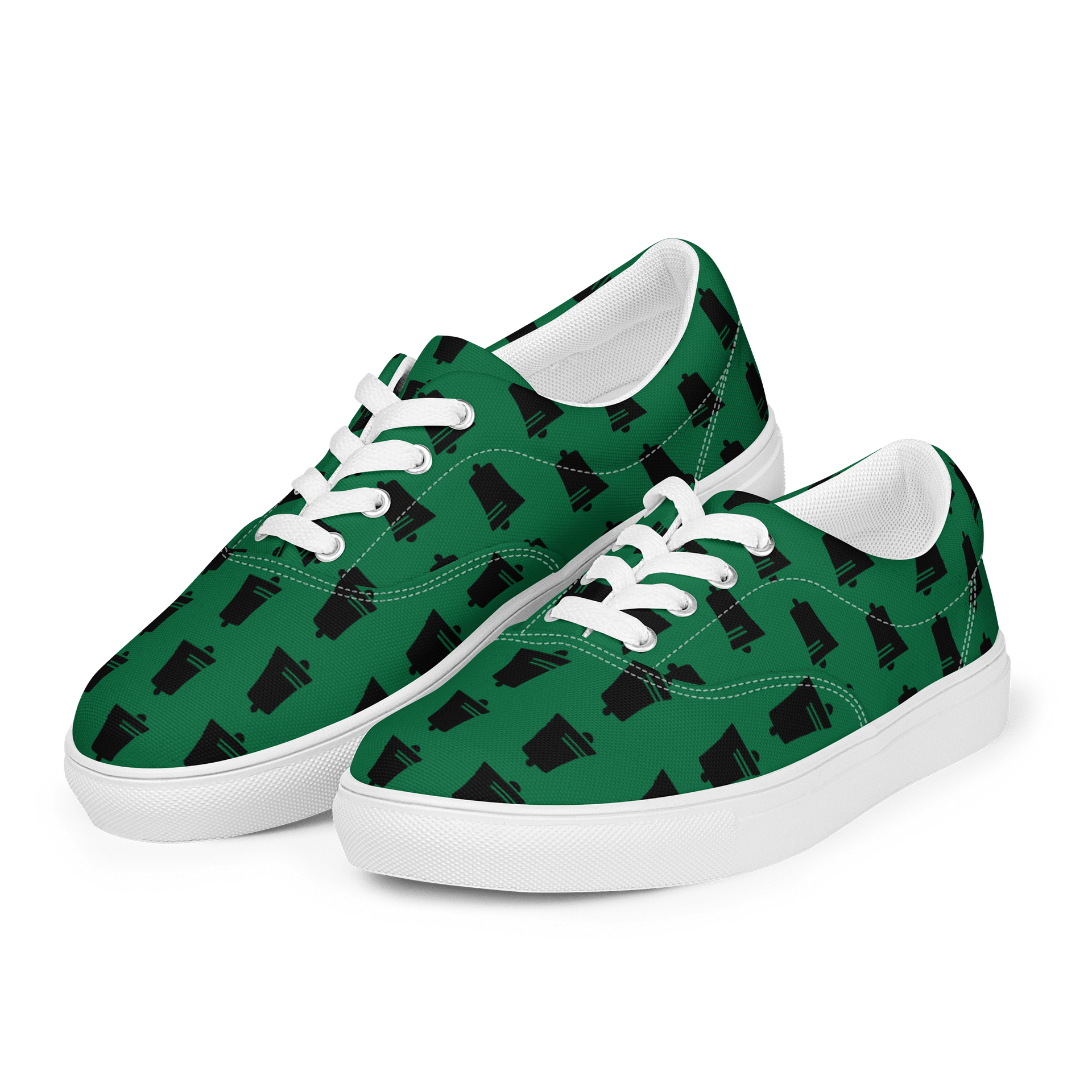 Green Bell Grid Men's Canvas Shoes product image (3)