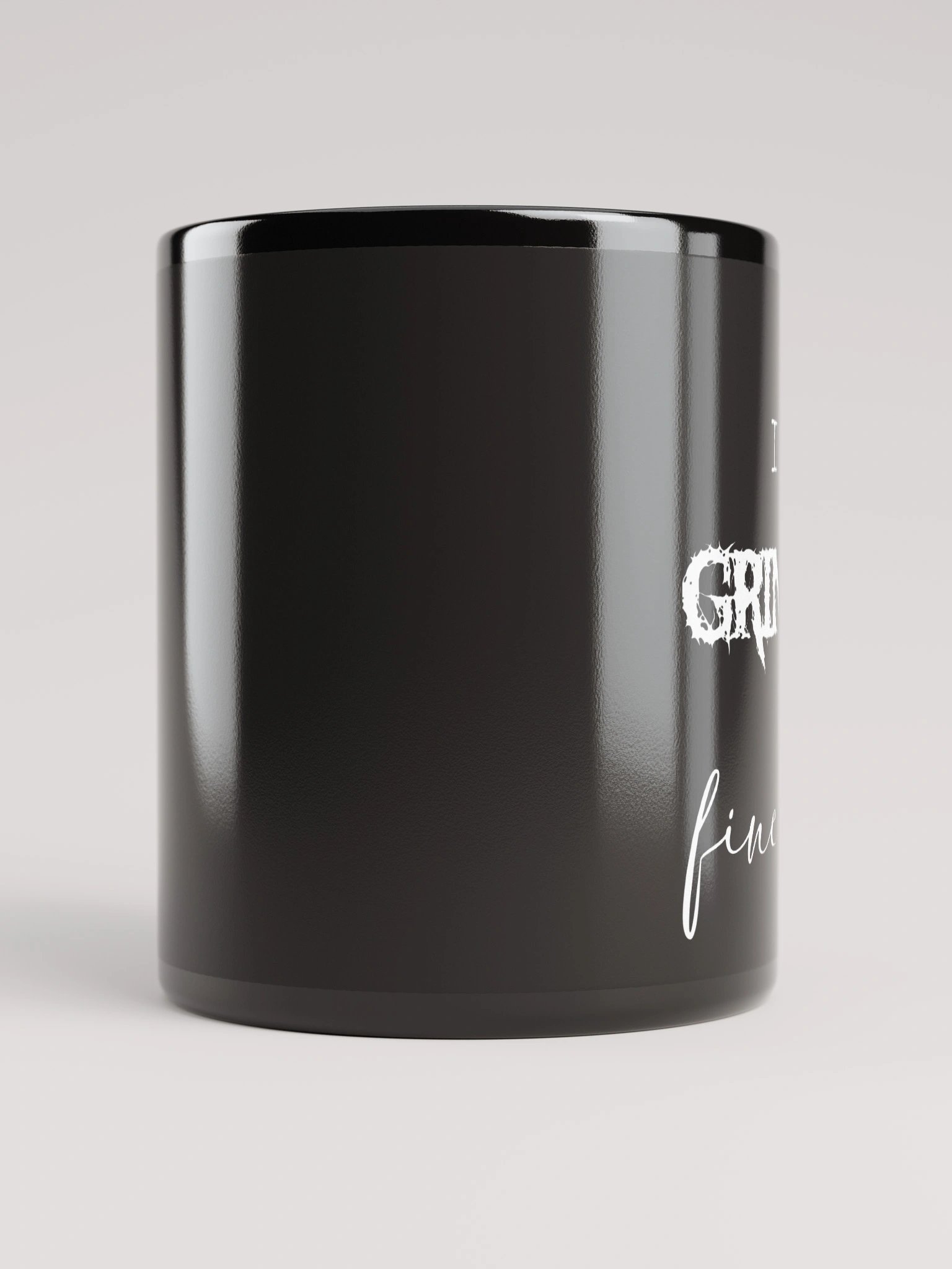 Grindcore and Fine Dining Black Glossy Mug product image (10)