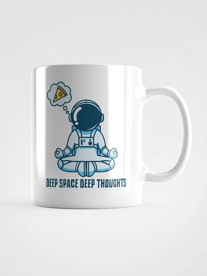 Deep Space, Deep Thoughts – Funny Meditating Astronaut Mug product image (1)