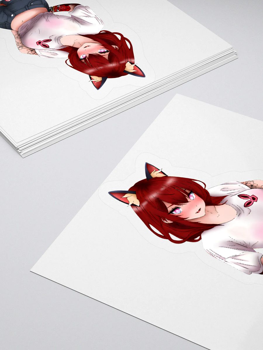 Bunny Waifu Kiss Cut Stickers product image (13)