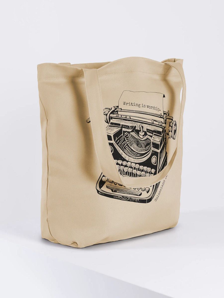 "Writing is worship" Tote product image (4)