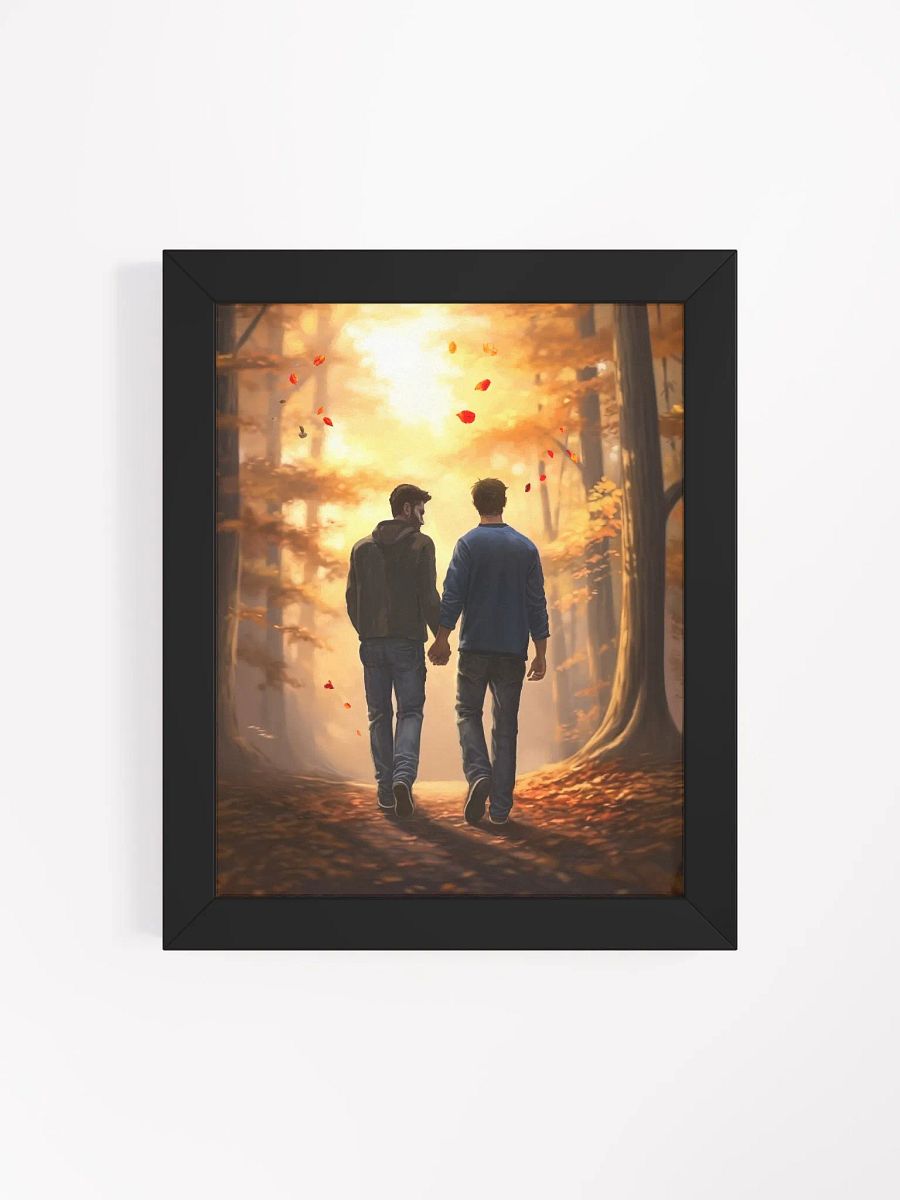 Fall Romance - Gay Couple Framed Poster product image (82)