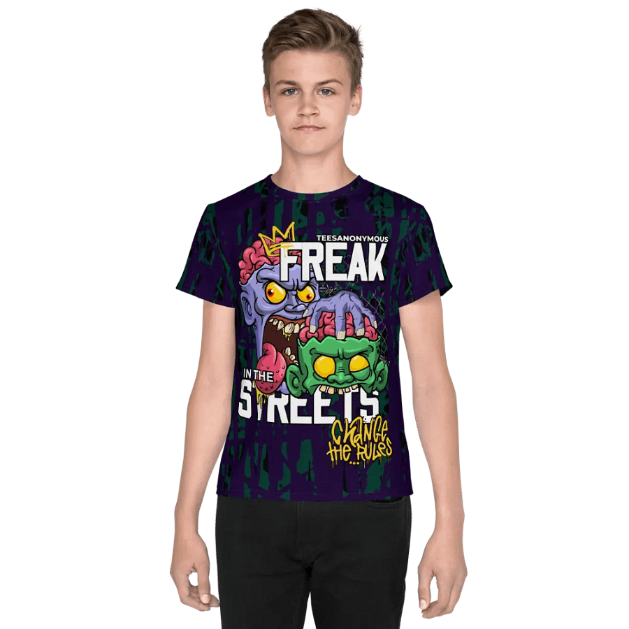 Youth Graphic Tee – Freak in the Streets v10 product image (3)