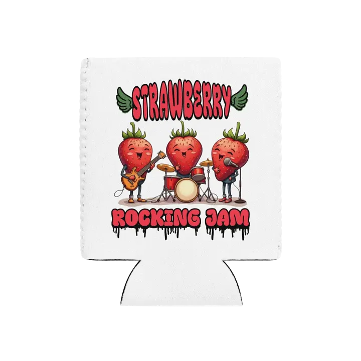 Strawberry Rocking Jam Session Coozie product image (1)