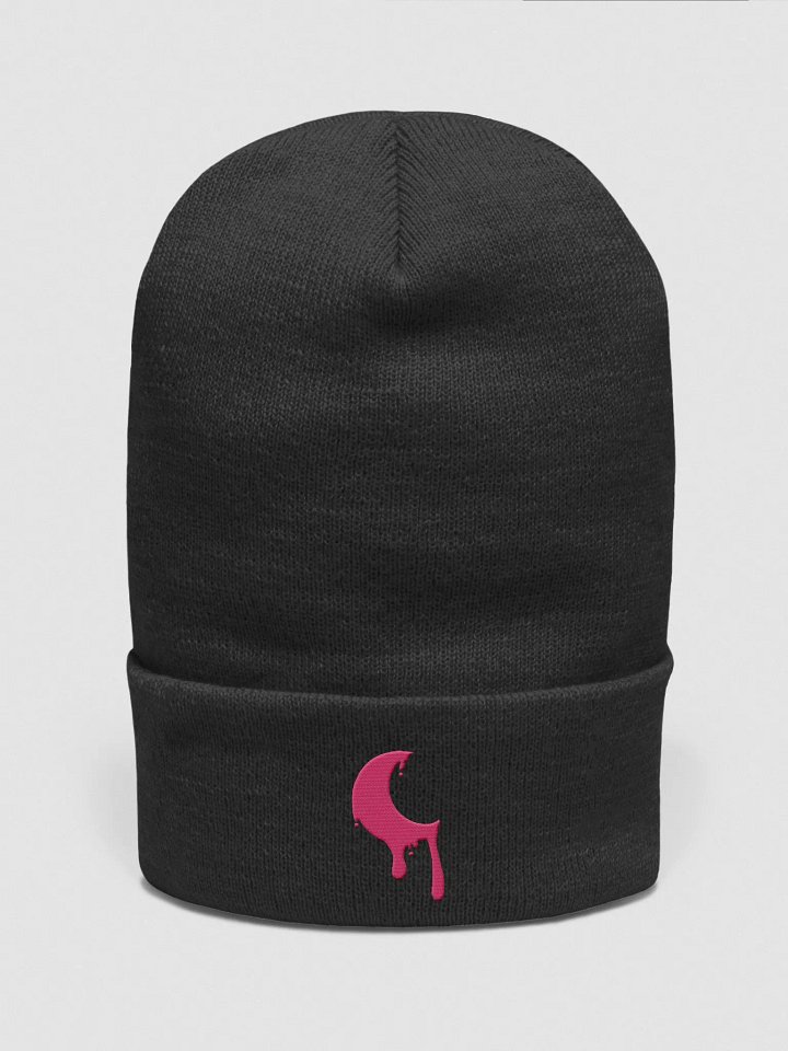 Pink drippy moon beanie product image (1)