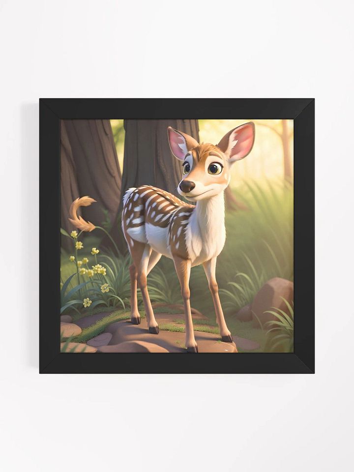 Endangered Species - Mexico - White Tailed Deer Eco-Friendly Ayous Wood Framed Poster product image (1)