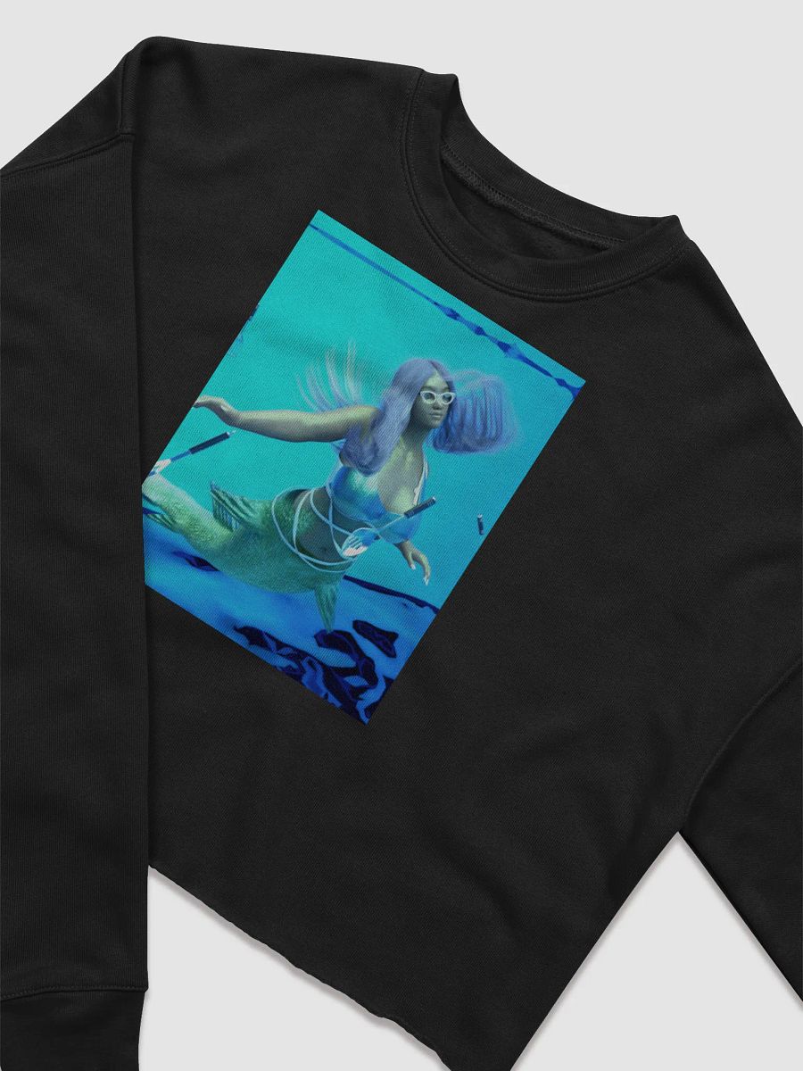 Aqua Mermaid Dreams Fleece Crop Sweatshirt product image (8)