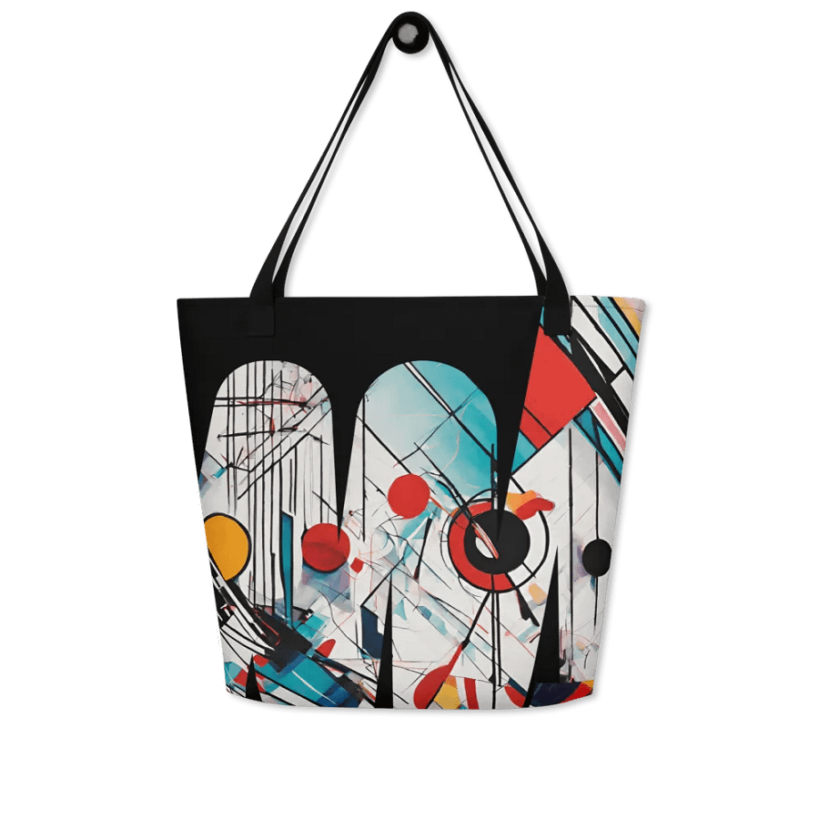 Big printed tote bag with Kadinsky inspired  design product image (4)