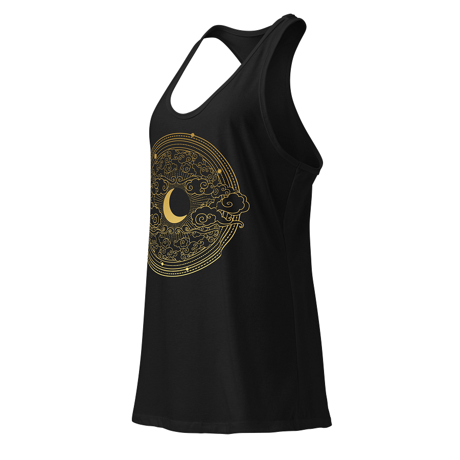 Golden crescent moon and swirling cloud - Tank product image (4)