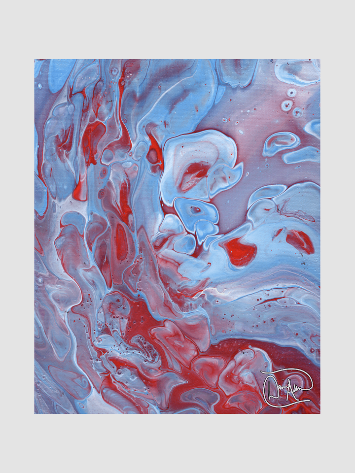 Neon Blue Fluid Acrylic Digital Download product image (1)