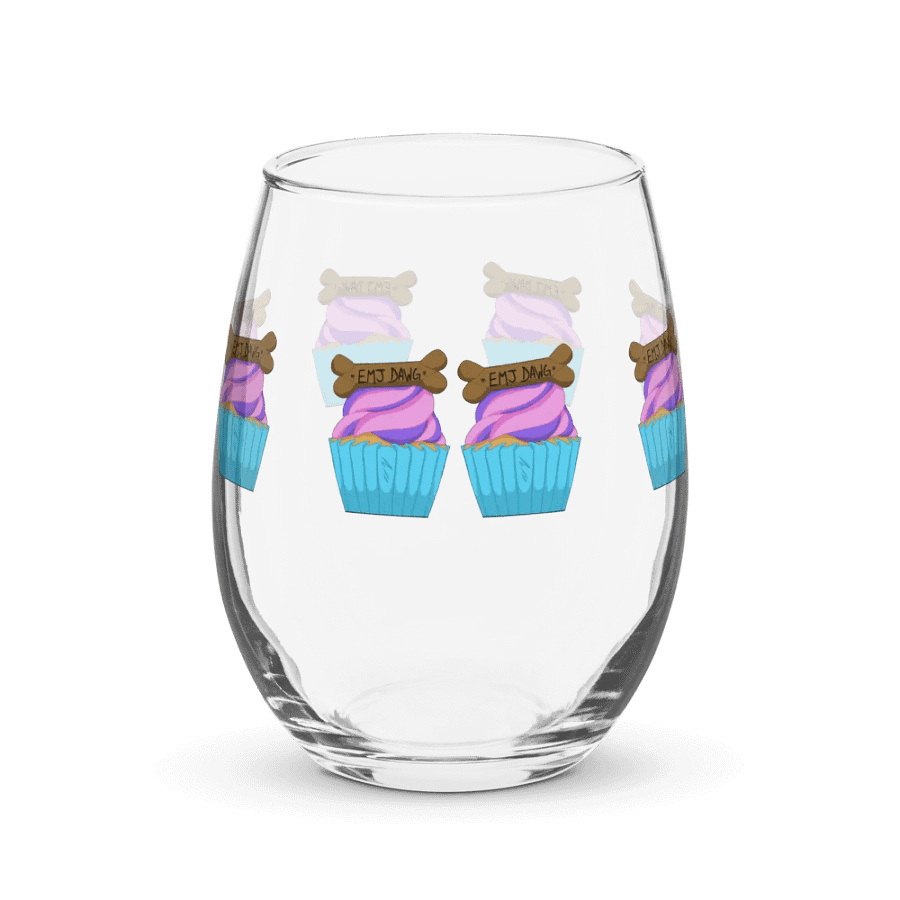 EmJDawg Cupcake Stemless Wine Glass product image (2)