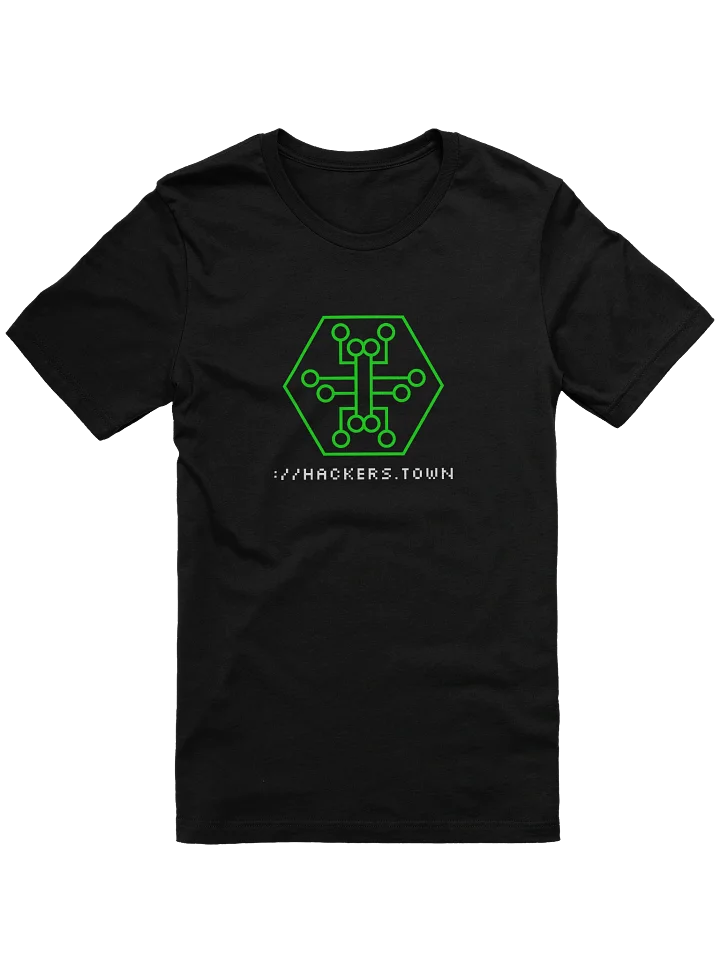 hackers.town soft tee, green product image (1)