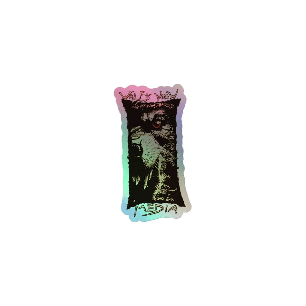 Snarling Wolf Logo- Hologram Sticker product image (1)