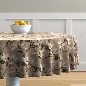 Seamless Pattern - Magnolia Pattern 3 on Beige Background product image (7)