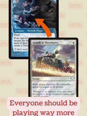 Everyone should be playing way more targeted removal, a cute swords to plowshares fixes everything! #mtg #mtgcommander  Go to casualcompliance.fun to see the full video!