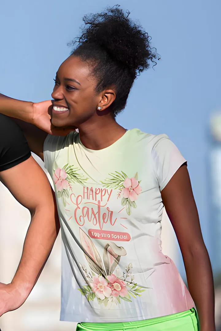 Happy Easter All Over Print T-shirt product image (1)