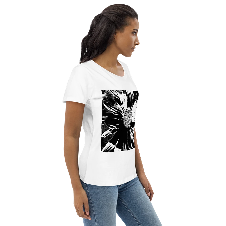Dark Monochrome Daisy on a Dark Abstract Background Women's T Shirt product image (9)
