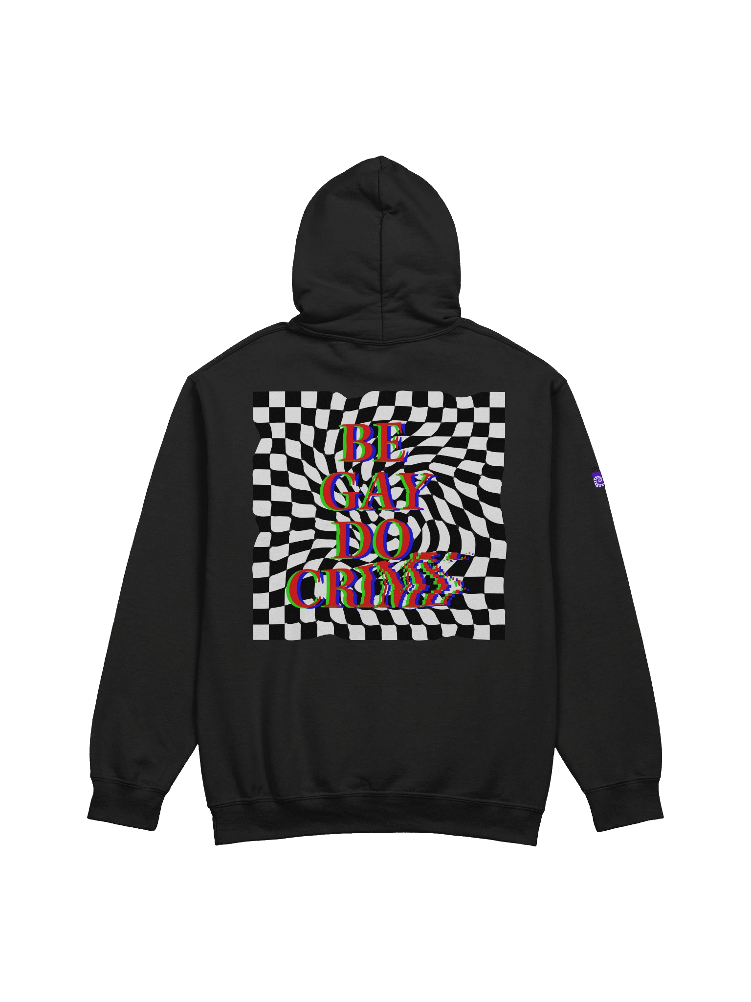 Be Gay Do Crime Hoodie – LGBTQ+ Pride Pullover – Trippy Psychedelic Graphic Streetwear product image (1)