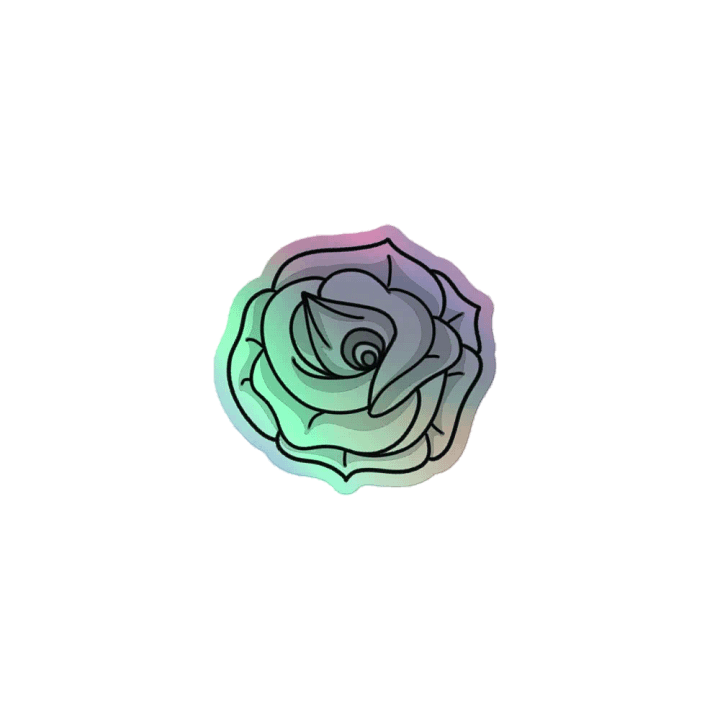Blooming Rose - Holographic Sticker product image (1)