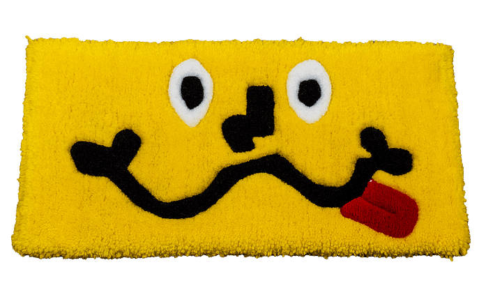 Desk Rug: Silly Face on Yellow product image (1)