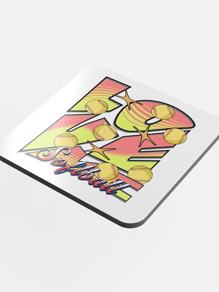 Love Me Softball Cork Coaster product image (1)