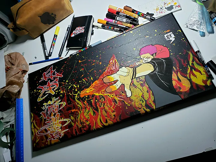 Arrow Inferno ( Wood Panel Canvas Painting ) product image (1)