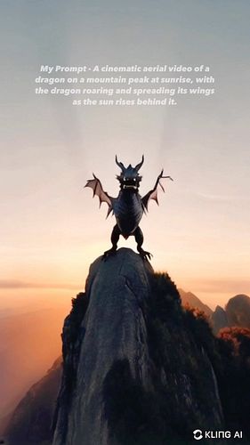 Majestic Dragon on the Mountain Peak 🐉 #Dragon #Sunrise #AIVideo