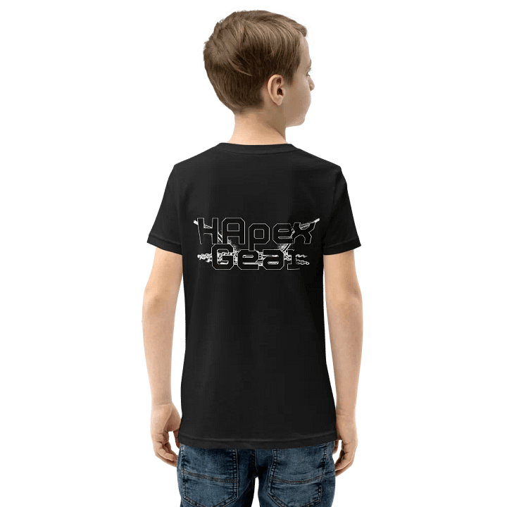 Youth Short Sleeve T-Shirt - Embroidered - Black HApex Gear Black Logo product image (1)
