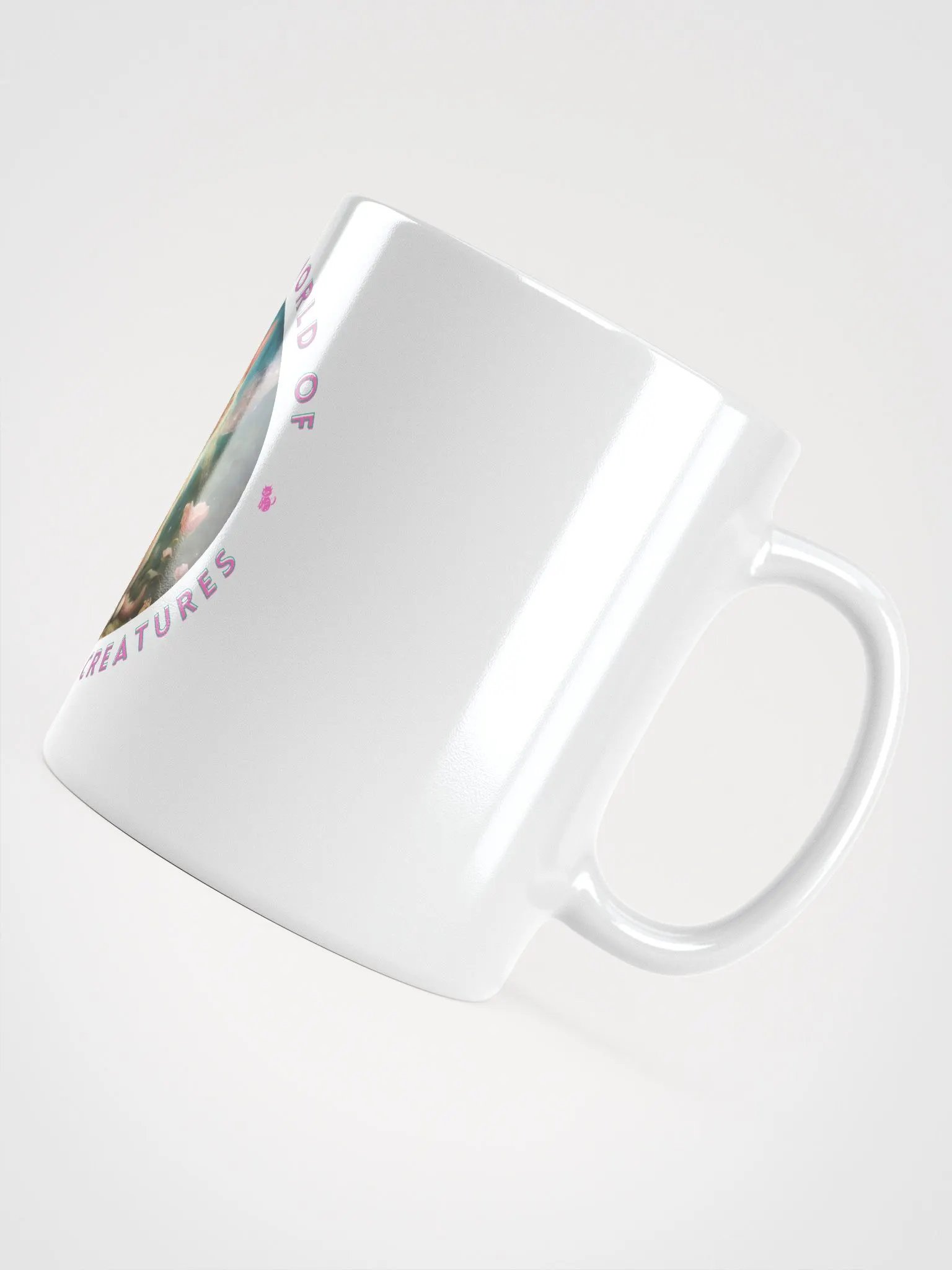 I Live in a World Fantastical Creatures Kitten Mug product image (7)