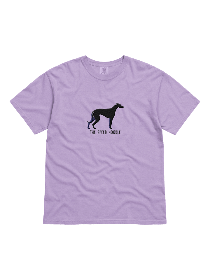 The Speed Noodle T-Shirt(Embroidered) of a Greyhound(Black) product image (31)