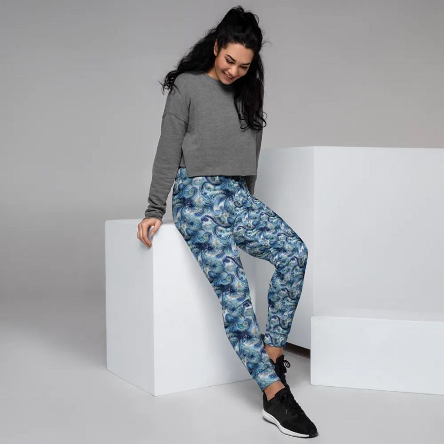 Blue Floral Lose Fit Joggers product image (12)