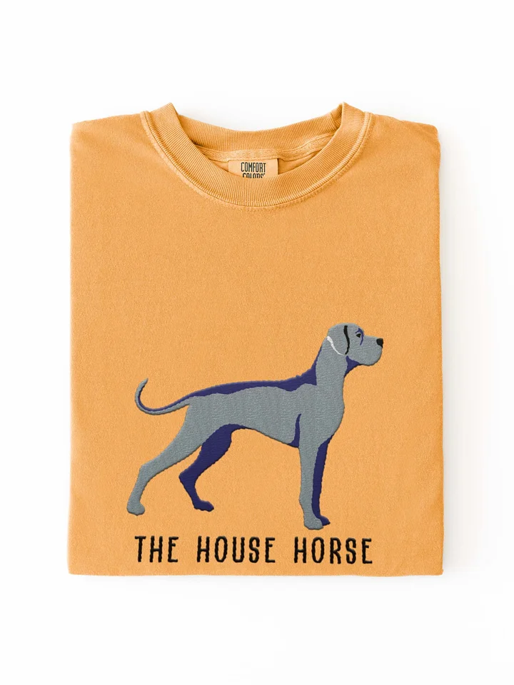 The House Horse T-Shirt(Embroidered) of a Great Dane(Gray) product image (1)