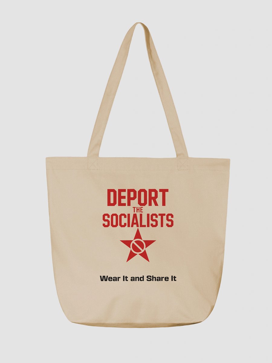 "Deport The Socialists" tote bag - red star product image (2)