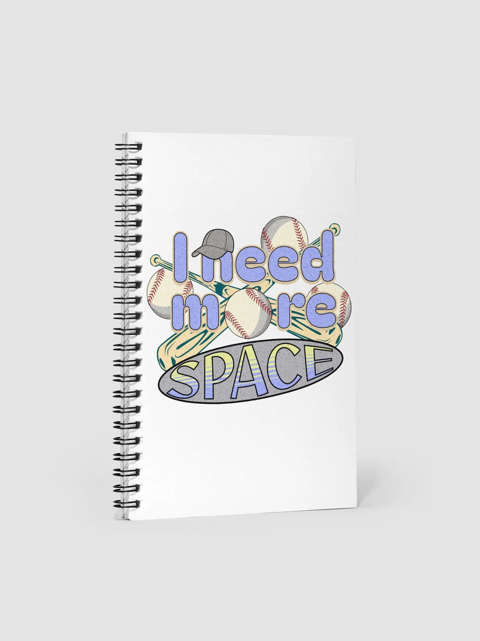 I Need More Space Baseball Dreams Spiral Notebook product image (1)