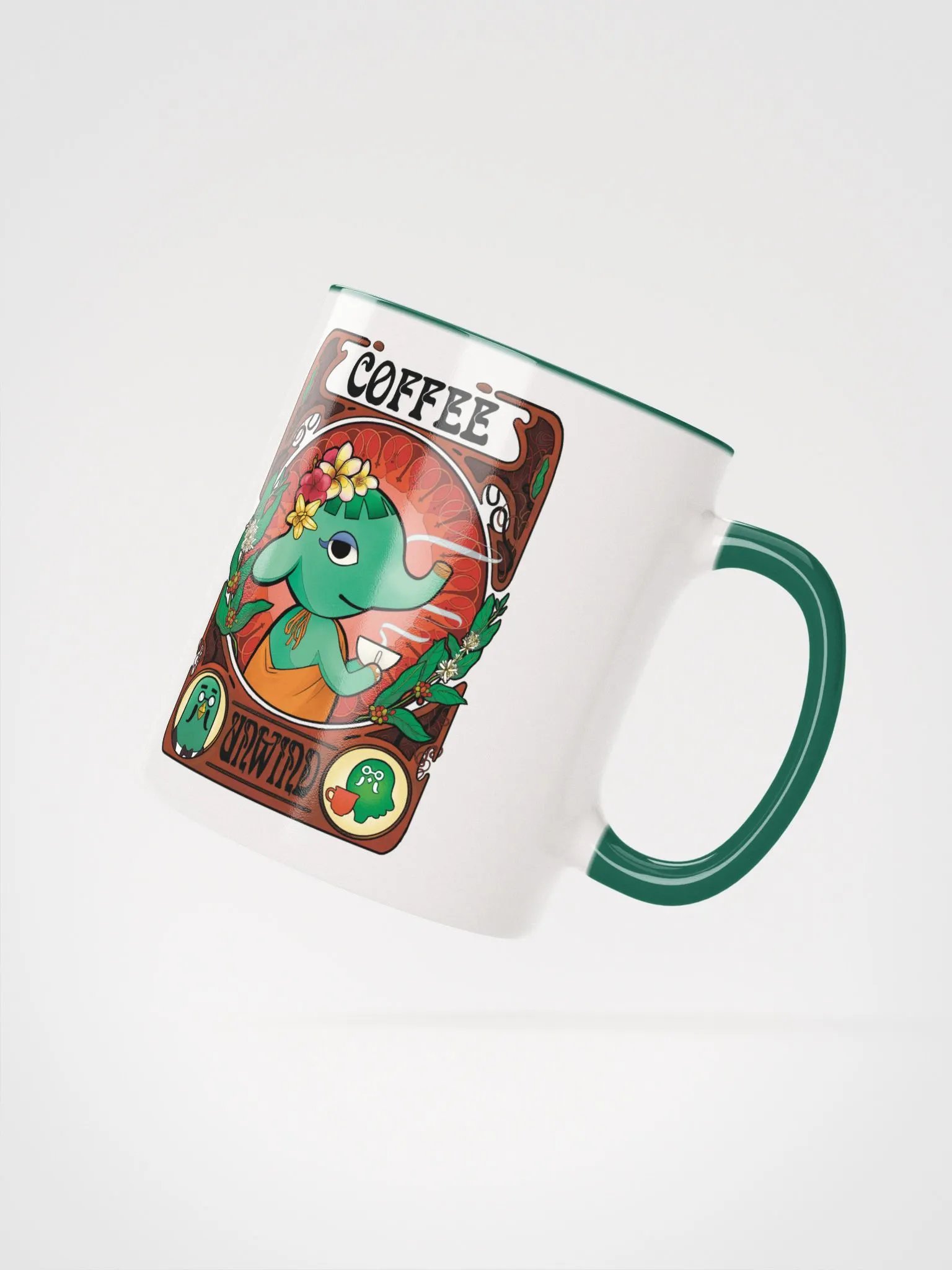Art Nouveau Coffee-Core Opal Mug product image (10)