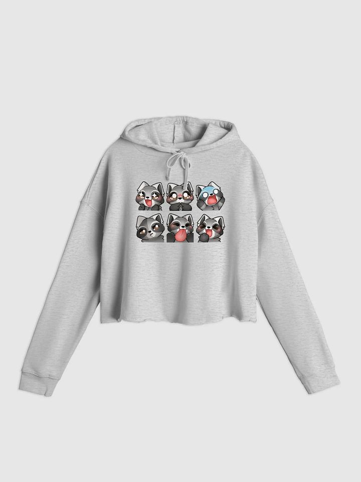 Raccoon emote cropped lightweight hoodie product image (19)