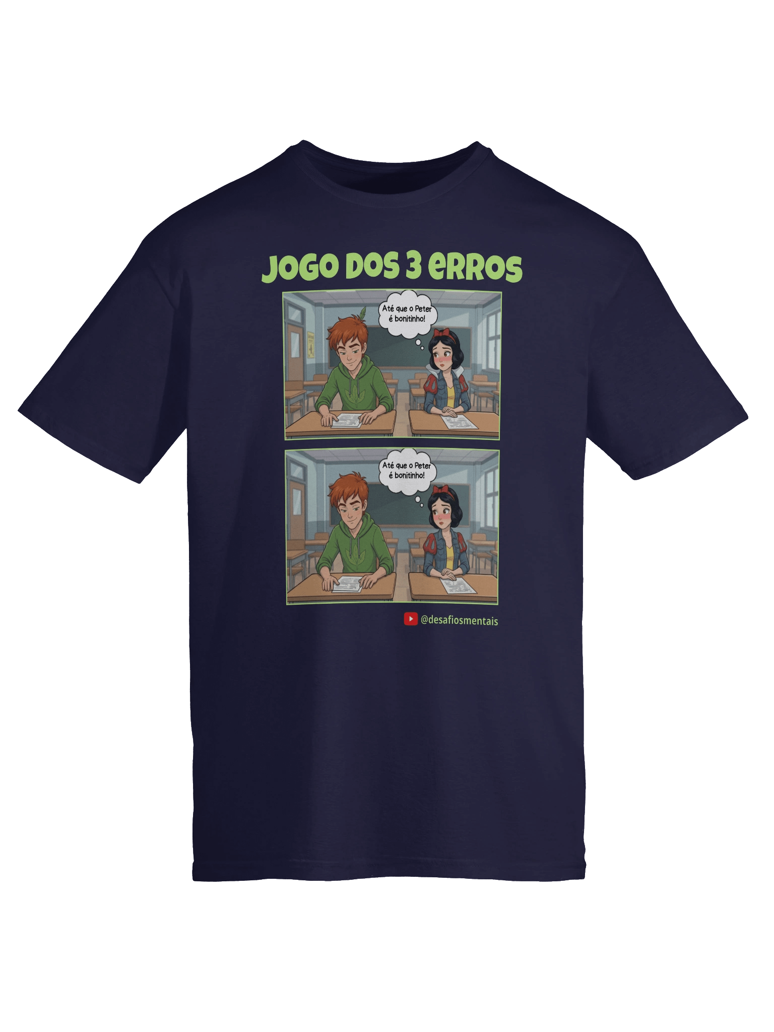 Camiseta Softstyle Clássica (Jogo dos 3 Erros): Peter e Branca de Neve product image (50)