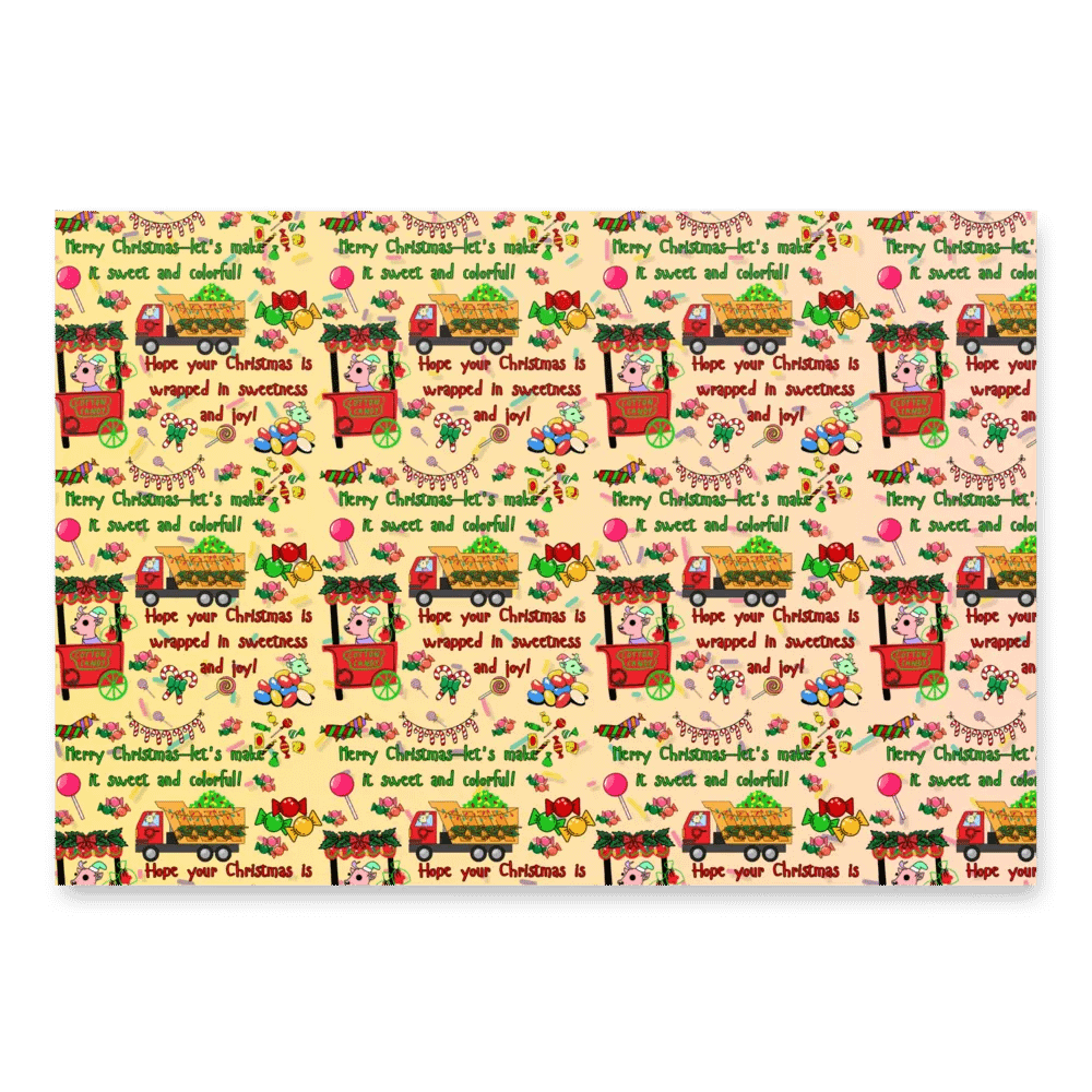 Dippy Deer’s Sweet Christmas Candyland Gift Wrap product image (1)