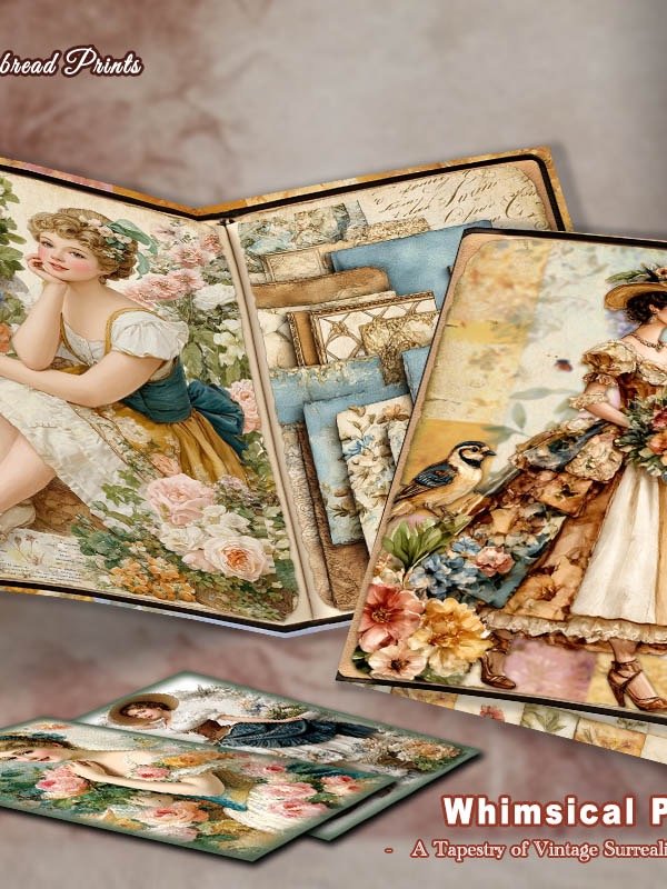 Whimsical Patchwork Journal kit digital Download product image (3)