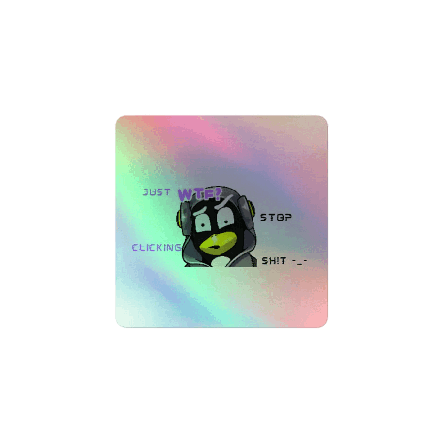 Coffee, not malware Holographic Sticker Sheet product image (1)