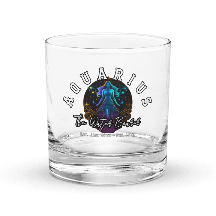 Aquarius - Zodiac Rocks Glass product image (1)