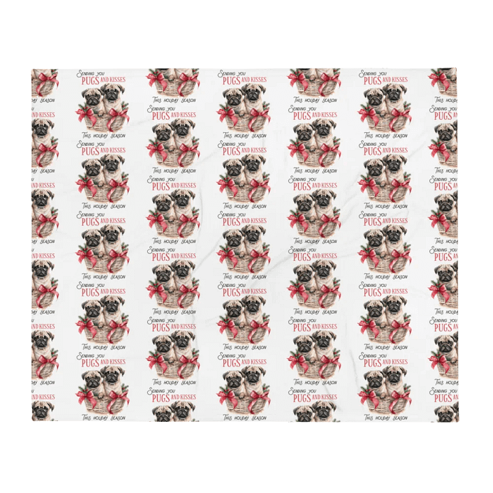 Pugs And Kisses Blanket product image (1)