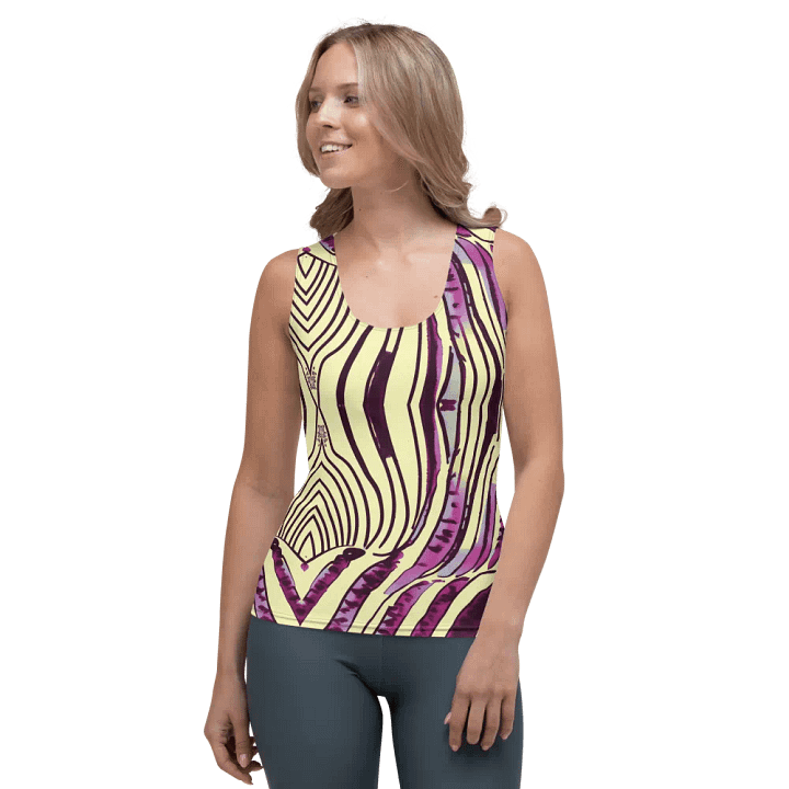 Zebra Design Collection - Pink and Yellow - All-Over Print Women's Tank Top product image (1)